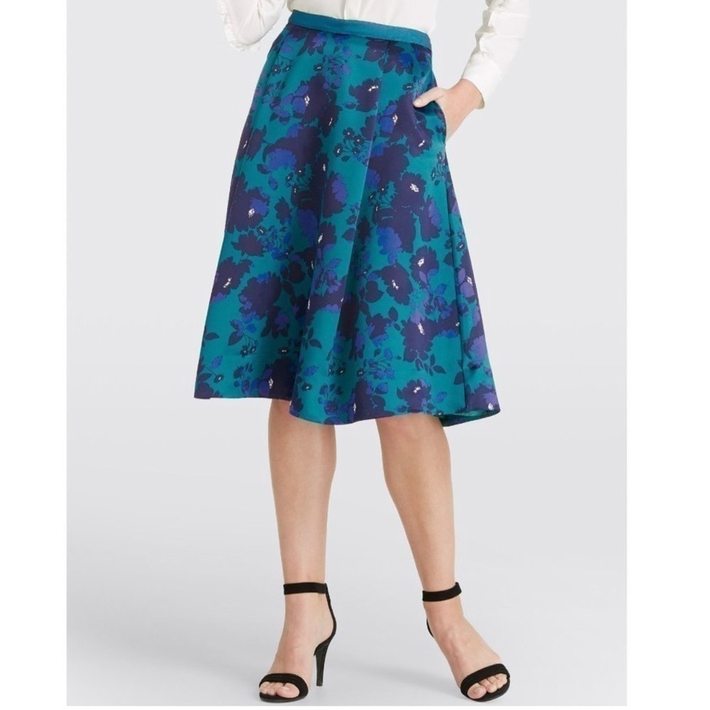 Draper‎ James Collection Floral Midi Skirt Size 4 Women
